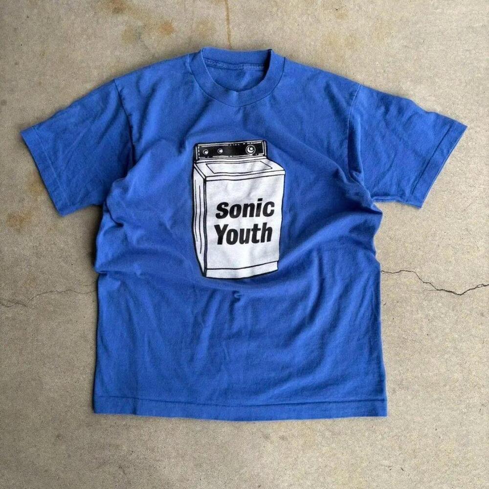Sonic Youth Tee Blue And White With A Streetwear Vibe